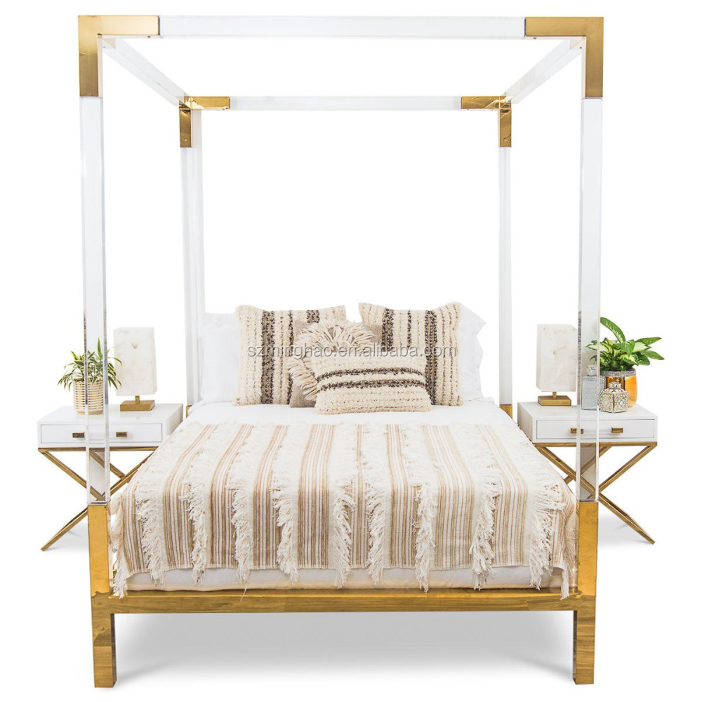 New 2018 acrylic clear bed frame lucite bed