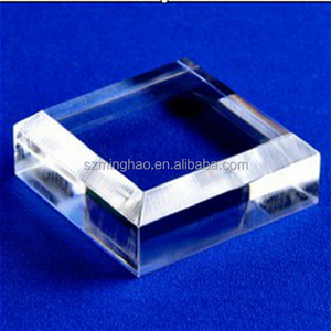 custom clear solid acrylic engraved block lucite block display