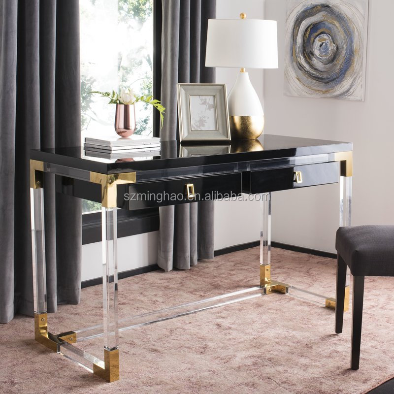 2018 new black acrylic writing desk