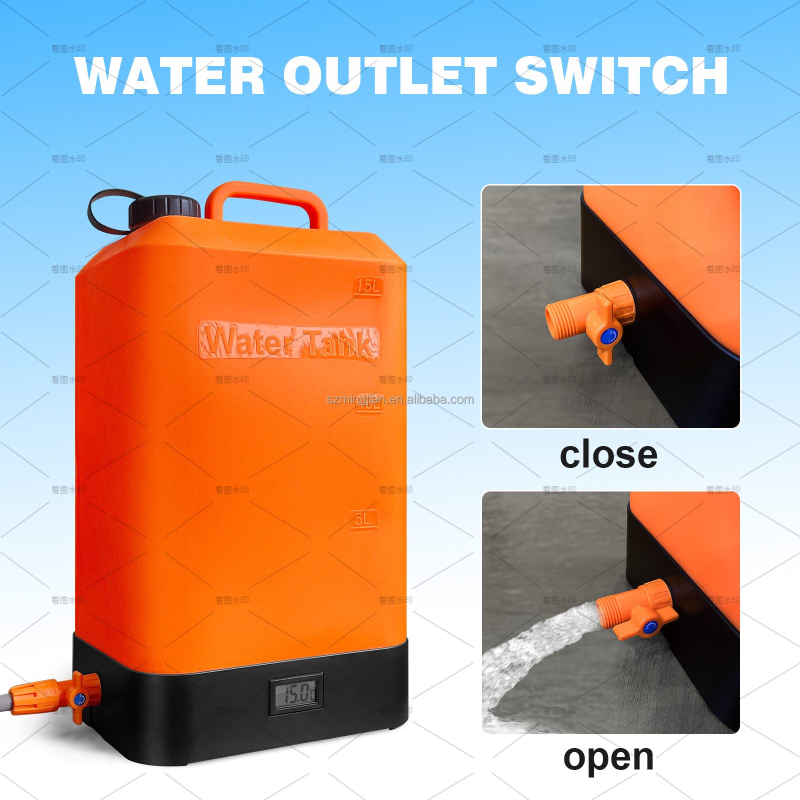 2024 New 5 Gallon Silicone Tank Outdoors Camping Pressure Shower Outdoor Portable Waterproof Hot Water Sollar Camping Shower Bag