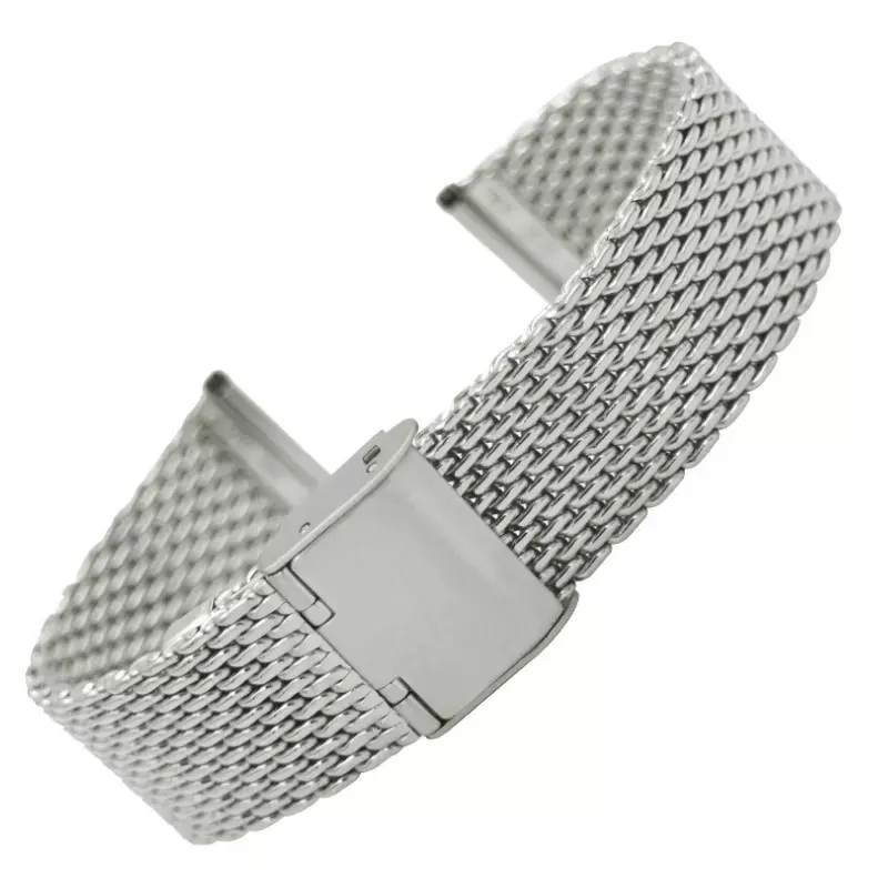 MINGJIANG 1.0mm Mesh 18mm 20mm watch strap stainless steel strap steel for watches