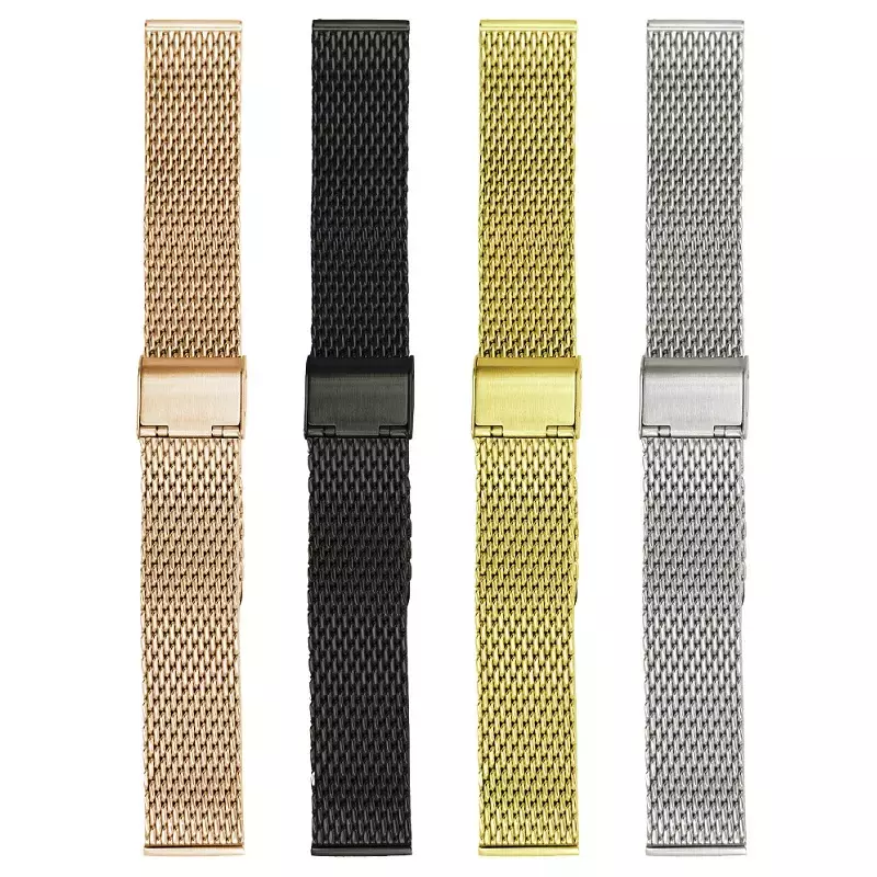 MINGJIANG 1.0mm Mesh 18mm 20mm watch strap stainless steel strap steel for watches