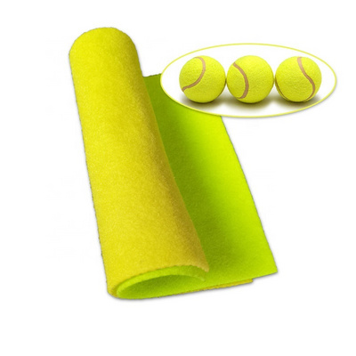 Manufacturers supply green/yellow 100% polyester tennis felt needle punched non woven for tennis ball