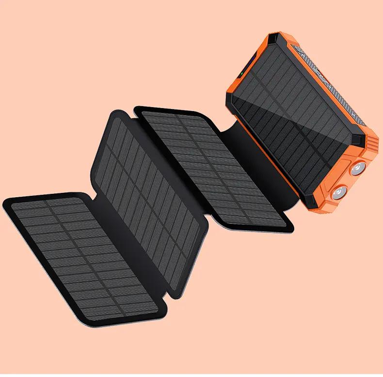 M-Queen OEM ODM Foldable Solar Panel Power Bank 10000mah Portable Mobile Phone Solar Panel Powerbank Charger For Laptop