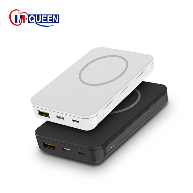 OEM Logo M-Queen Mag 10000mah Battery Pack Portable Slim Mini Fast Charger 5W Mini Wireless Charger Magnetic Power Bank