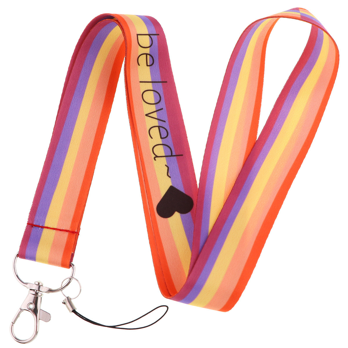 Custom Mix Styles Rainbow Stripe Lanyard with ID Card Badge Holder for Teachers Office Conferences Carnival or Event