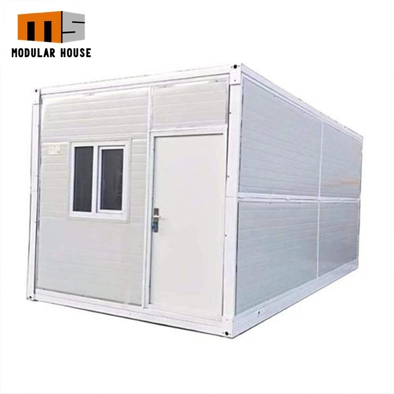 Custom 20ft 40ft Folding Fast Build Tiny Modular Home Office Prefab Collapsible Camping Foldable Stainless Steel Container House