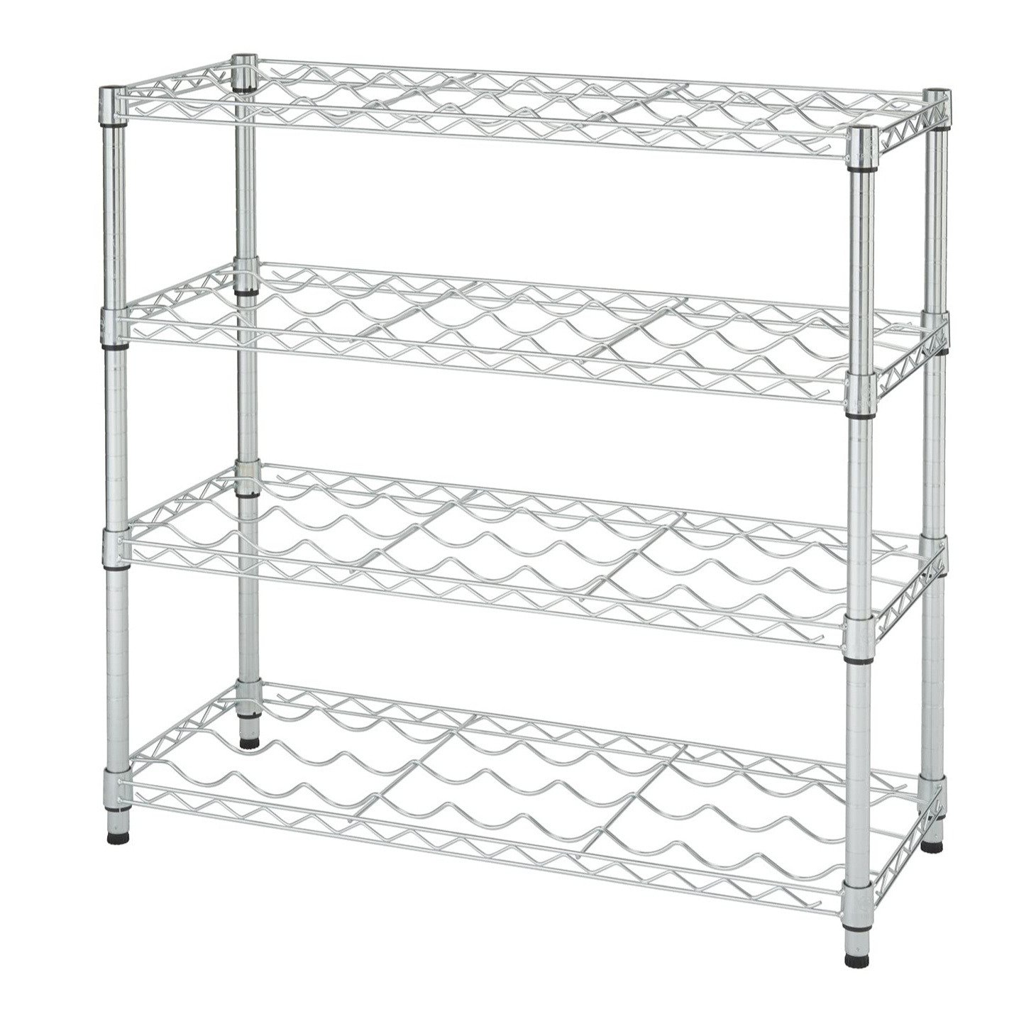 New design metal shelves kitchen hanging rack chrome Store-Shelf folding Wine rack foldable organizer wire shelving units