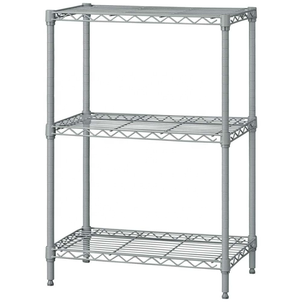 Mini 3 Tier Wide Steel Wire Shelf Home Storage Rack Unit for Pantry Closet Kitchen