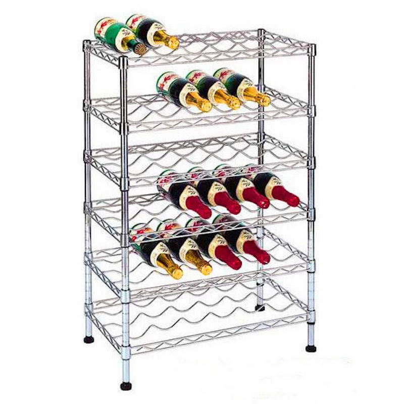 China Factory Heavy Duty kitchen Storage Shelf 4 Tier Black Metal Adjustable Wire Shelving