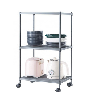 Mini 3 Tier Wide Steel Wire Shelf Home Storage Rack Unit for Pantry Closet Kitchen