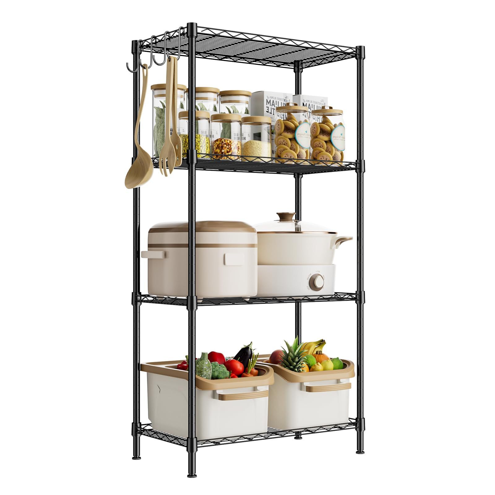 The new vertical multifunctional metal material storage rack is used for family arrangement and induction