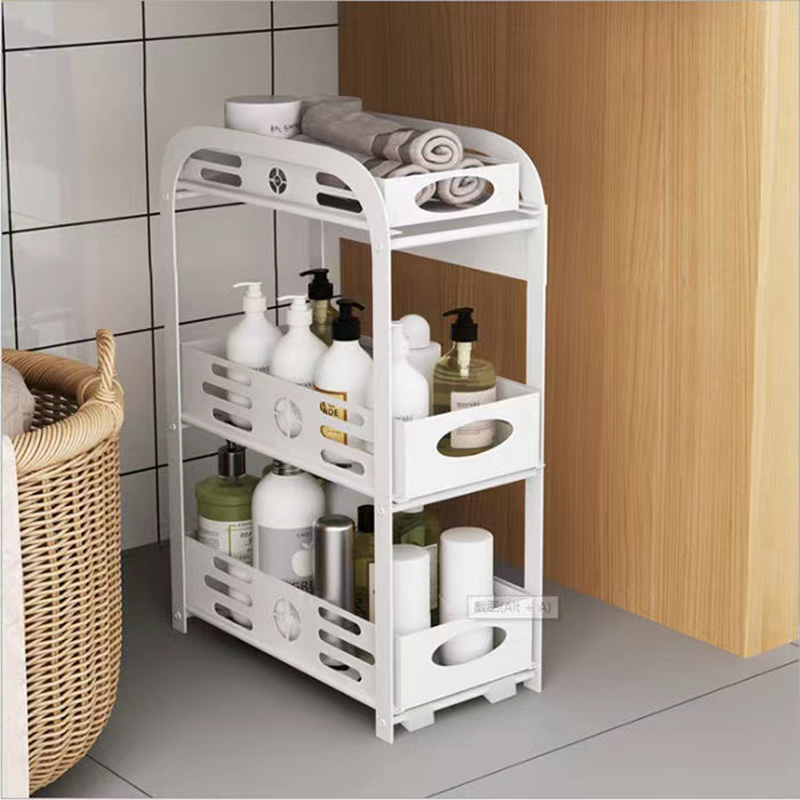 Kitchen Under Cabinet Sink Storage Shelf Organizer Pull Out Drawer Basket Organizer Shelf Removable