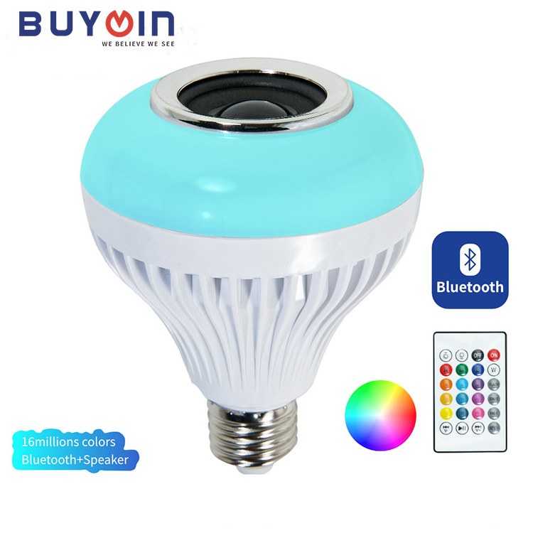 15W E27 Led Color Changeable RGB Bulb Speaker Lights Disco Colorful Remote Control Smart Wifi Led Music RGB Lamp Led Light Bulb