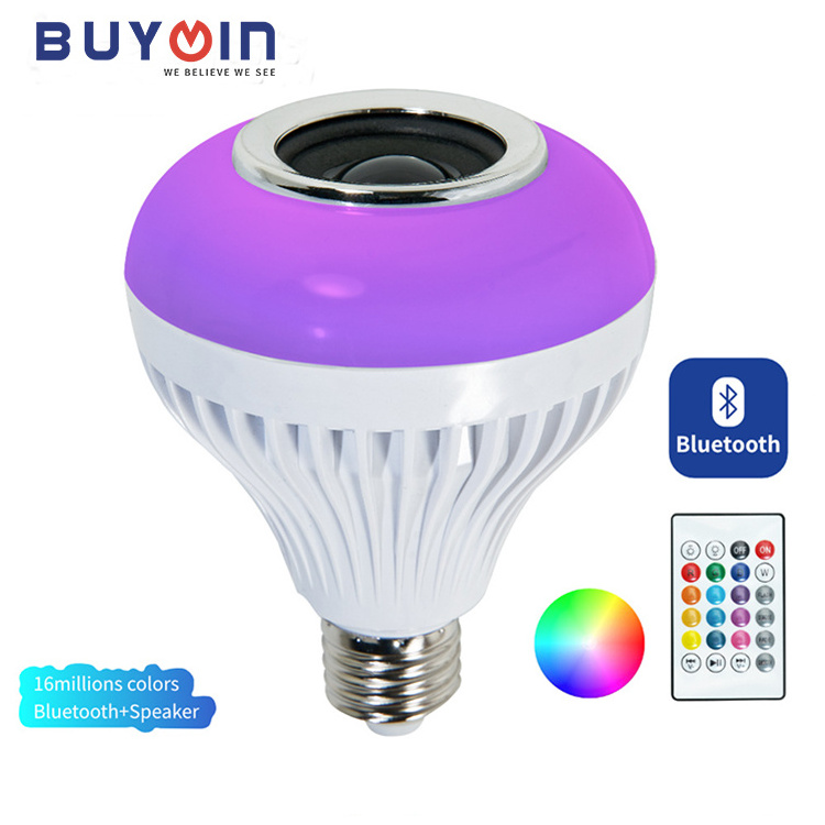 15W E27 Led Color Changeable RGB Bulb Speaker Lights Disco Colorful Remote Control Smart Wifi Led Music RGB Lamp Led Light Bulb