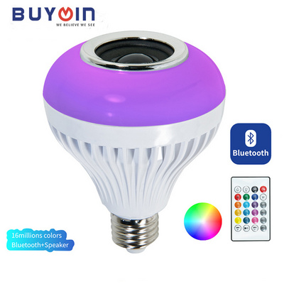 15W E27 Led Color Changeable RGB Bulb Speaker Lights Disco Colorful Remote Control Smart Wifi Led Music RGB Lamp Led Light Bulb