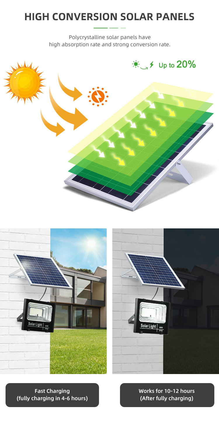 Portable outdoor solar light waterproof 60w 120w 200w IP67 Floodlight With Remote Control Reflector LED Solar Garden Flood Light