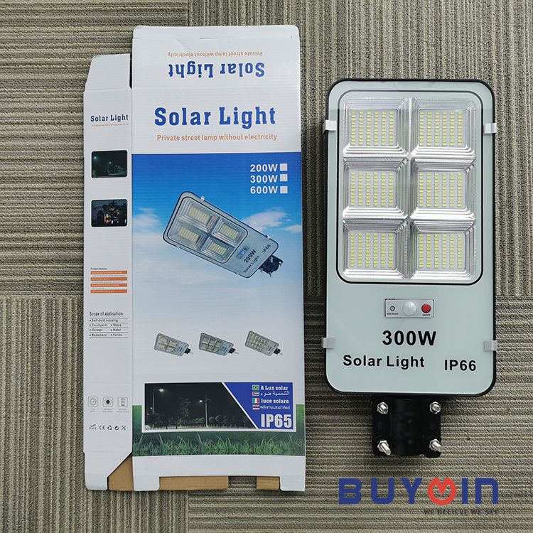 led all in one solar garden lights outdoor waterproof motion sensor wall lamp Flood Light 300W lamparas led solar street light