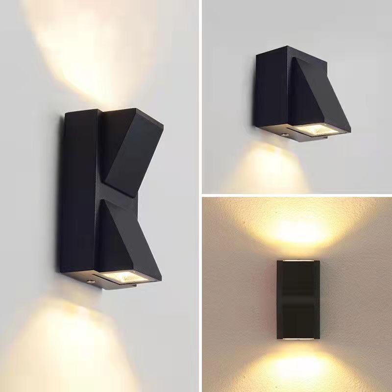 Nordic waterproof black hotel garden light wall lamp sconce led interior for corridor lighting 6W up and down wall lamps outdoor