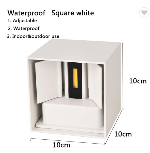 LED Wall Lights IP65 Waterproof Surface Mounted Modern Nordic Light Fixtures Indoor Wall Lights Living Room Porch 6W