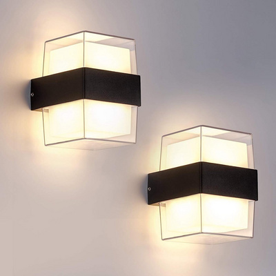 AC85-265V Modern wall sconce Waterproof square up down wall light fixtures for living room bedroom 10W indoor outdoor wall lamps