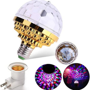 Christmas decoration E27 Crystal Rotating Magic Ball Light moving head dj Bulb disco stage Party lighting RGB led stage light