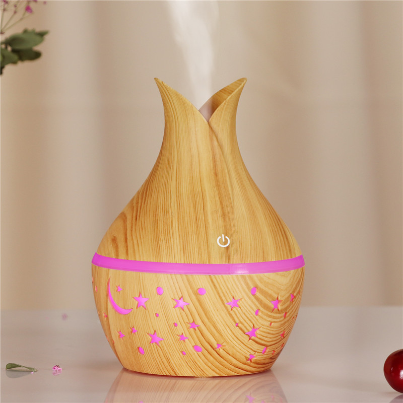 Minigo air cleaner Electric Aroma Essential Oil Diffuser Wood Grain Ultrasonic Room perfumer Portable Household humidifier