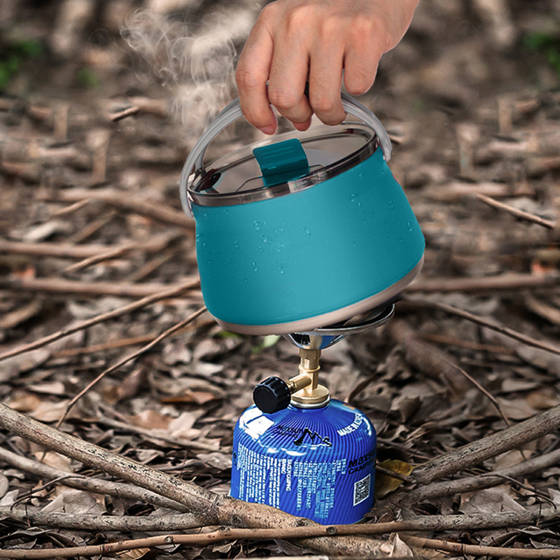 Hight Quality Folding Cooking Pot Collapsible Camping Tea kettle