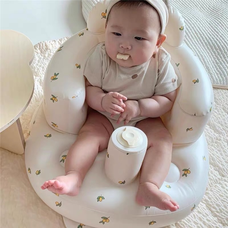 Multifunctional Baby PVC Inflatable Seat Inflatable Bathroom Sofa Learning Eating Dinner Chair Bathing Stool