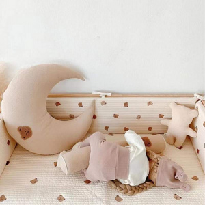 New arrival Cute 3D Moon Shaped Cotton Newborn Infant Pillow Baby Throw Cushions for Sofa Bedding Home Decor