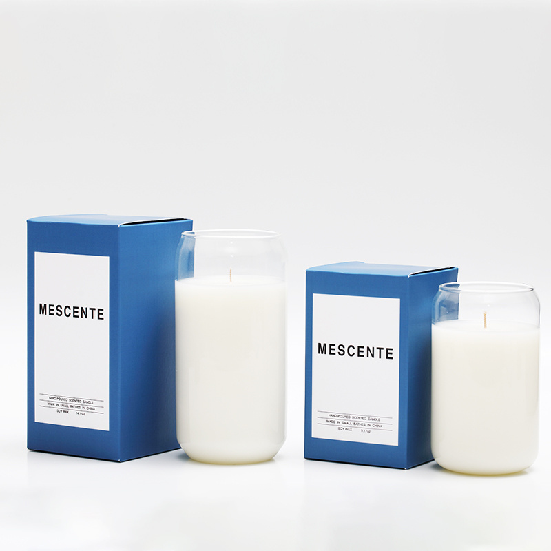 M&Scent luxury jars pillar essential oil coconut palm candle with lid, paraffin wax candles