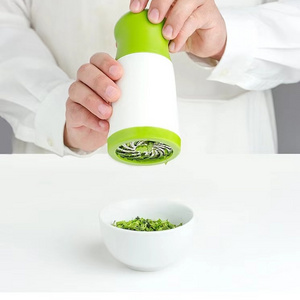 Stainless steel herb Grinder Spice Mill Parsley Manual Shredder Chopper Vegetable Cutter Garlic Coriander  Kitchen Accessories