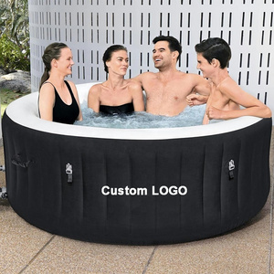 Factory Customize 2 People Round Portable Outdoor Spa Inflatable Hot Bath Tub Hot Tub Spa Outdoor for 4 People with Pump