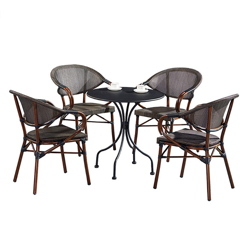 Wicker Dining Garden Chair Tavola Da Pranzo Garden Set Tavoli Con E Sedie Da Giardino In Legno Restaurant Allaperto Outdoor