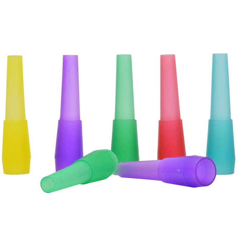 Individual Wrapped Mixed Colors Male Hookah Hose Disposable BPA-Free Silicone Hookah Mouth Pen Tip forHookah Mouthpiece