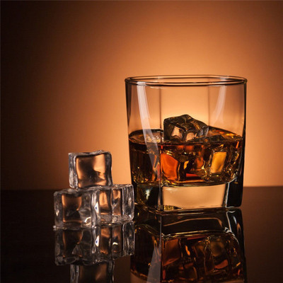 30mm Plastic Artificial Crystal Clear Ice Acrylic Cubes Transparent Square Barware Display