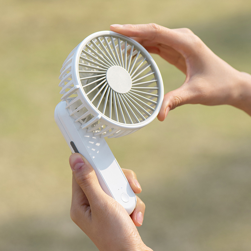 Portable Handheld Fan Rechargeable 1200mAh 180 Adjustable 3 Speed Wind USB Rechargeable Foldable Quiet Personal Fan