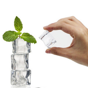 30mm Plastic Artificial Crystal Clear Ice Acrylic Cubes Transparent Square Barware Display