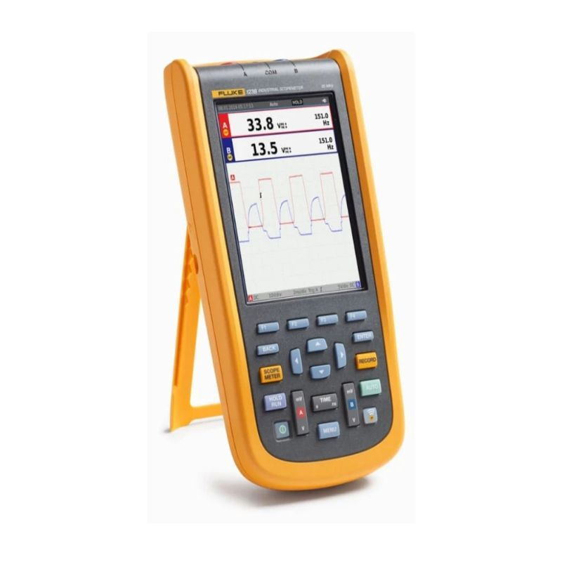 Fluke 125B/S Industrial ScopeMeter Hand-Held Oscilloscope with AC clamp and Fluke View software, 40 MHz