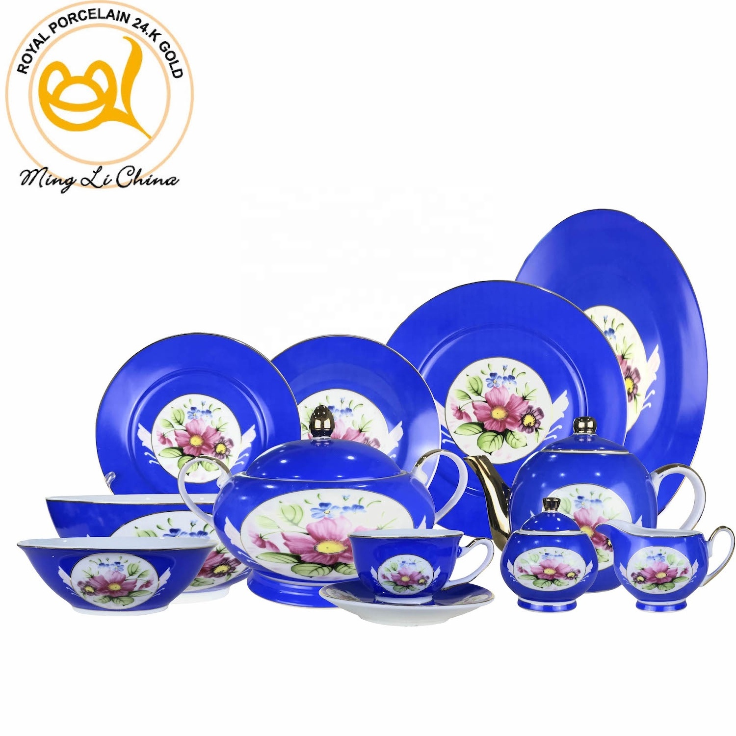 porcelain 61pcs royal dinnerware sets pakistani dinner sets 75pcs 6 people dinner set