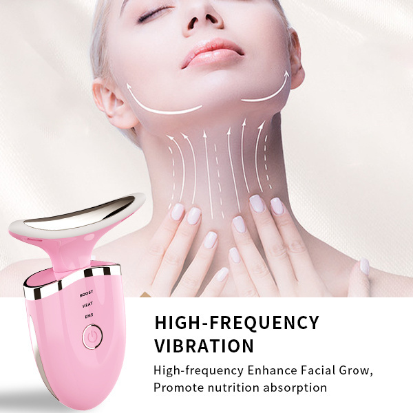 Mlike Beauty ISO Factory Home Beauty Skin Care EMS Micro-current Anti-wrinkle LED Face Facial Neck Massager