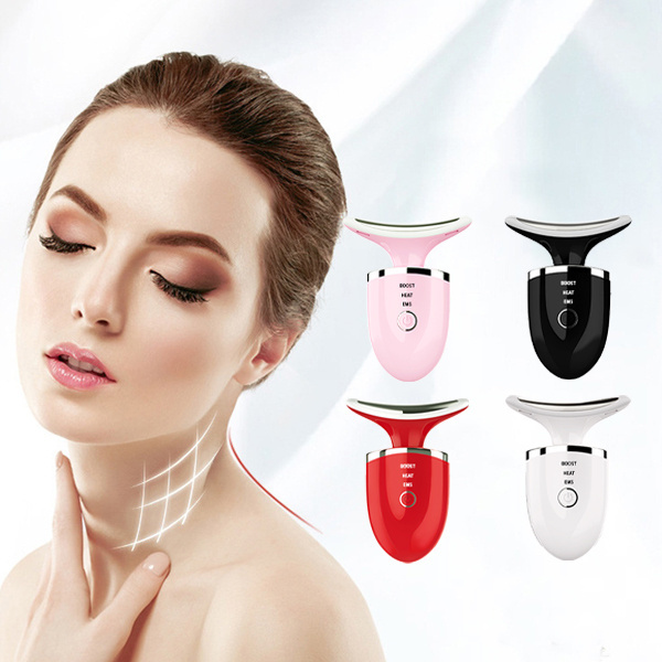 Mlike Beauty ISO Factory Home Beauty Skin Care EMS Micro-current Anti-wrinkle LED Face Facial Neck Massager