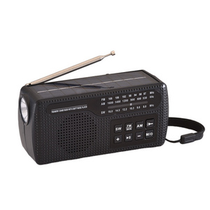 HS-2983 Portable Solar Crank Radio AM FM SW portable radios with best reception am fm battery operated with Torch