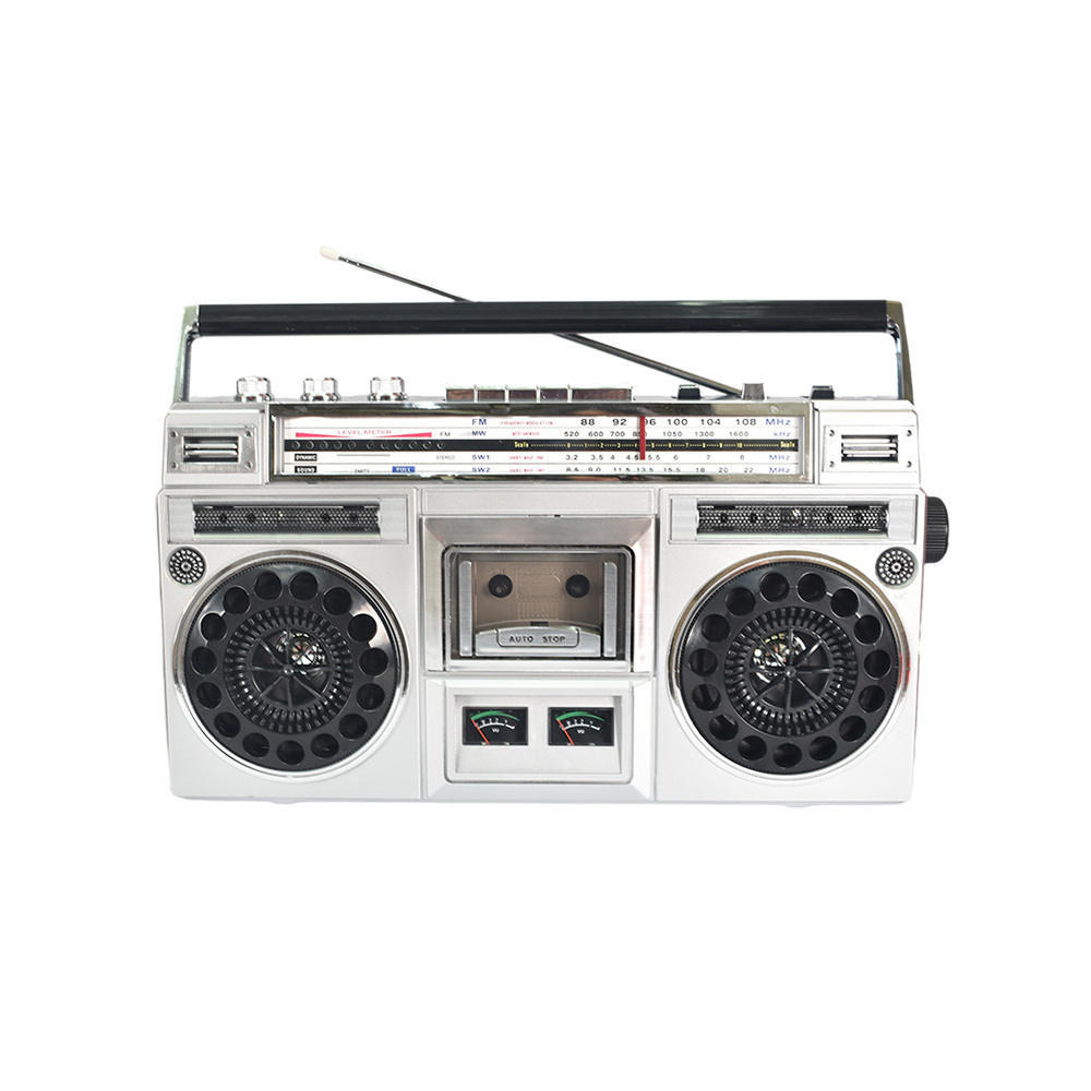 MLK-991BT Retro style home radio portable Am Fm Sw radio cassette recorder with built in stereo speakers