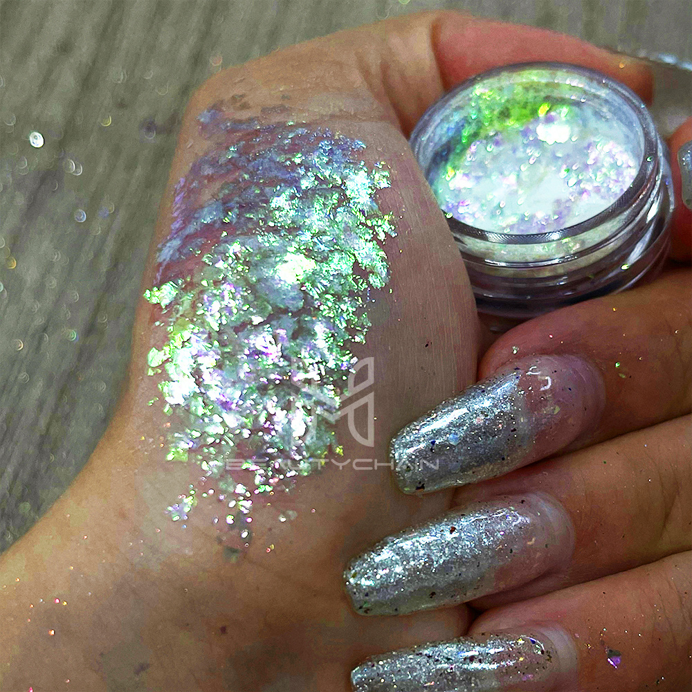 New Chameleon Pigment Watercolor Loose Eye shadows Pearl glow glitter Powder makeup Pigments aurora face glitter gel