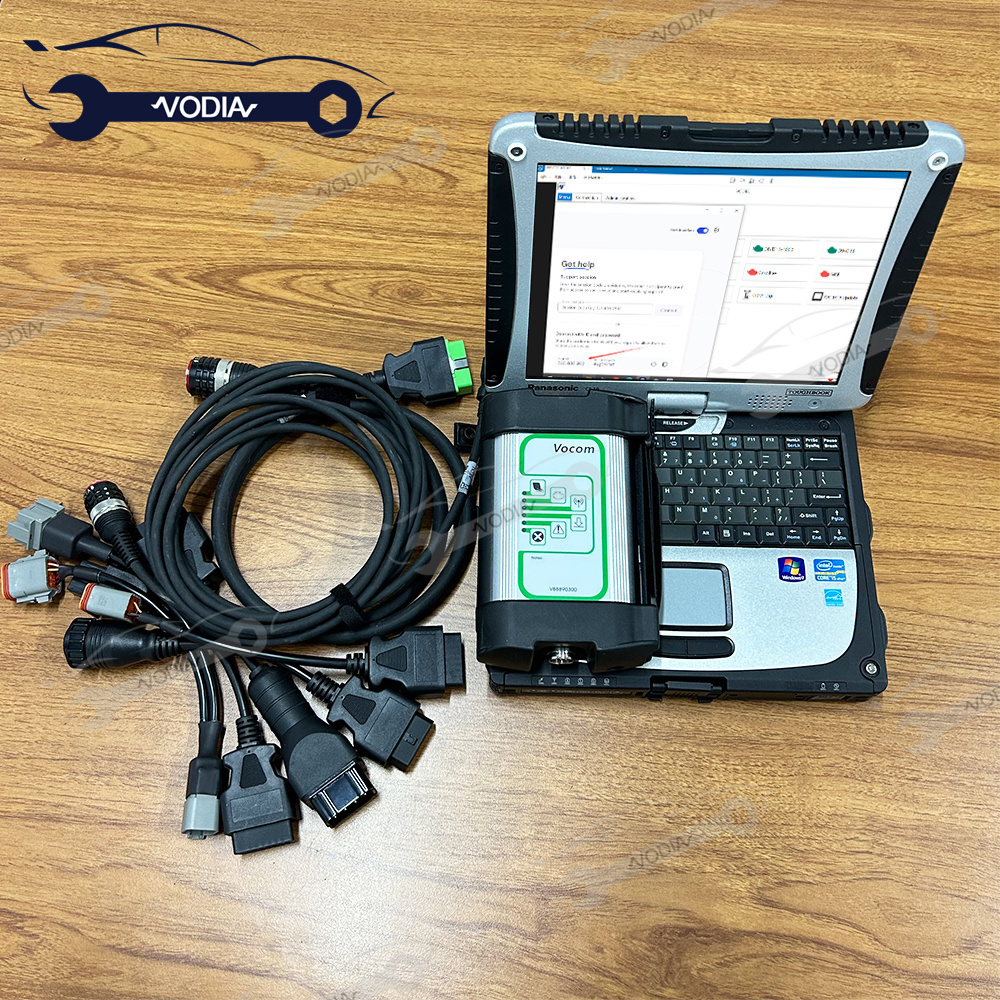 For volvo penta 88890300 marine Industrial Engine Diagnosis tool vocom vodia with penta EPC diagnostic tool +CF19 laptop