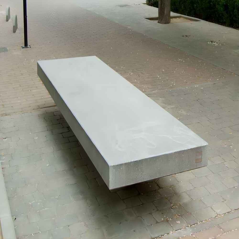 New GRC concrete bench with modern design for park tree pool concrete bench