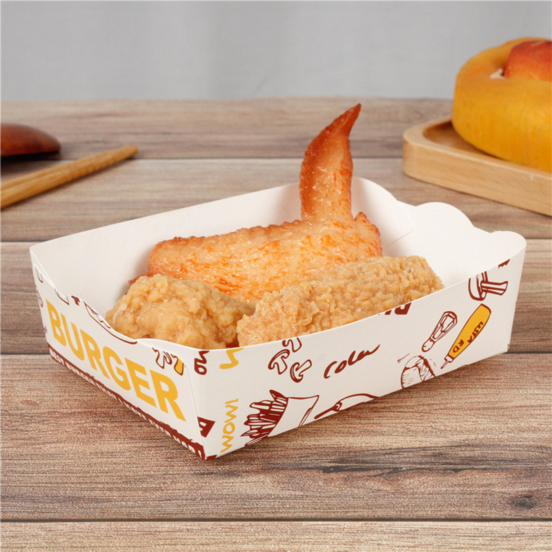 Custom Logo Take Away Food Boxes French Fries Fried Chicken Box Nuggets Paper Fast Food Packaging