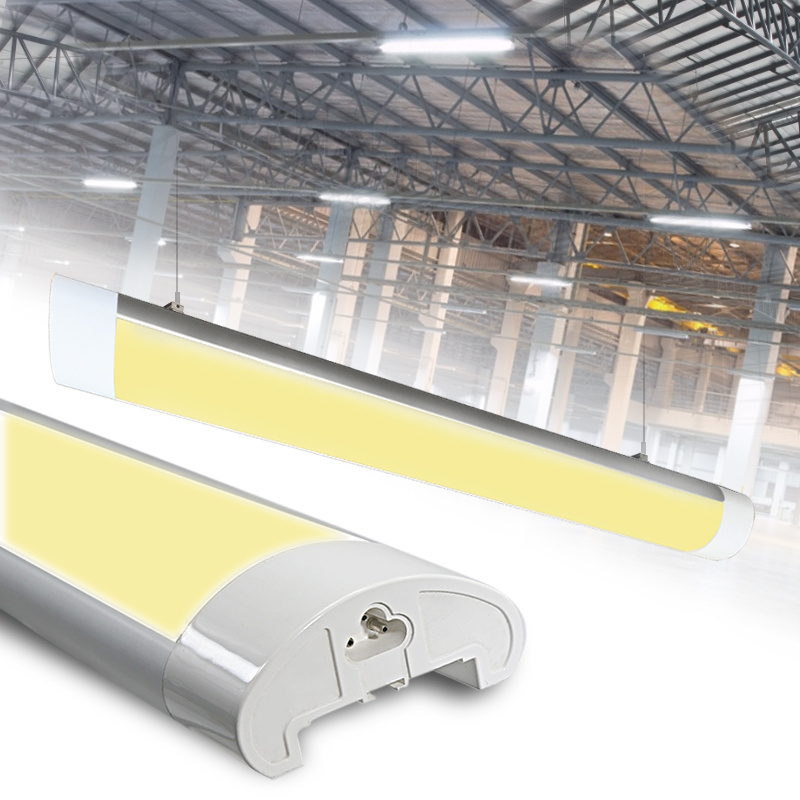 Ultra thin linear led purification lamp 4ft 1.2m SMD batten Garage light integrated bracket tri-proof fluorescent light fixture