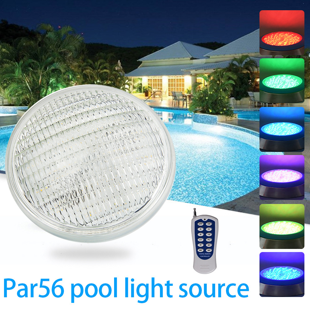 Plastic wall hanging submersible pool light 24v fountain RGB 24W 36W underwater spotlight IP68 waterproof Par56 swimming light